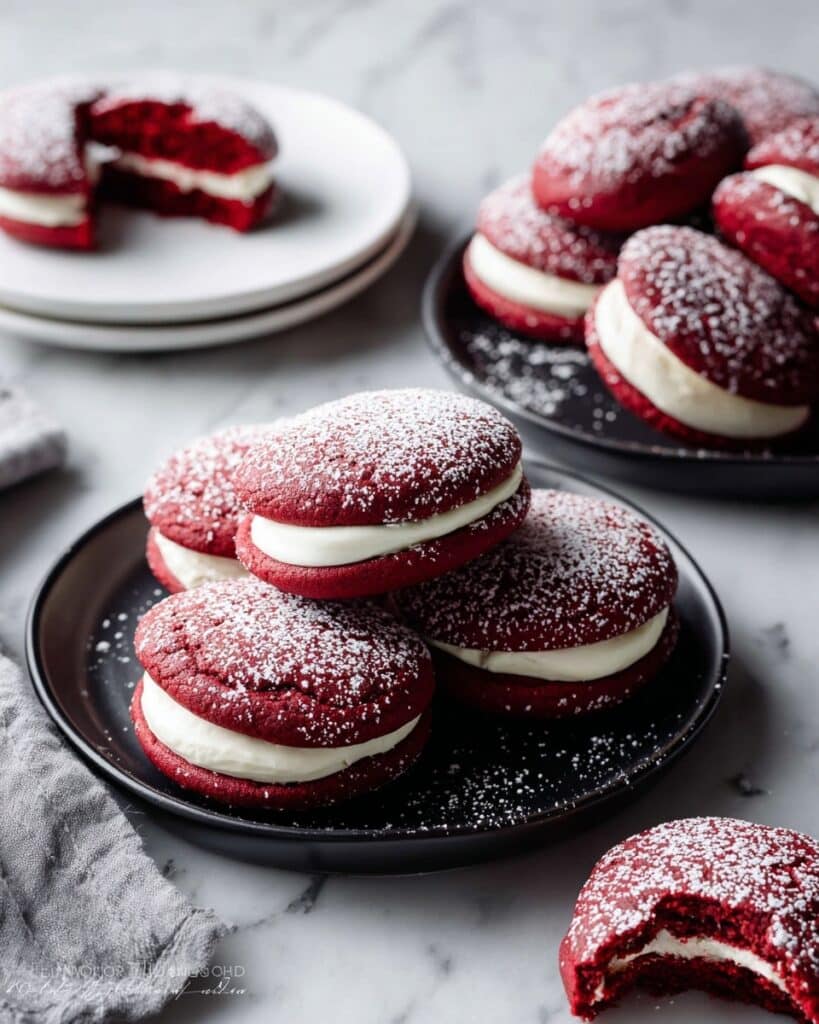 Red Velvet Cream Pie Sandwiches Recipe