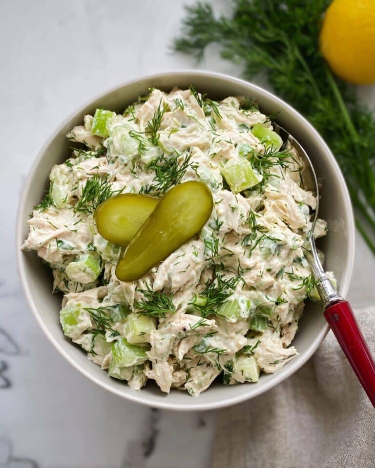 Easy Dill Pickle Chicken Salad (High Protein & Low Carb) Recipe