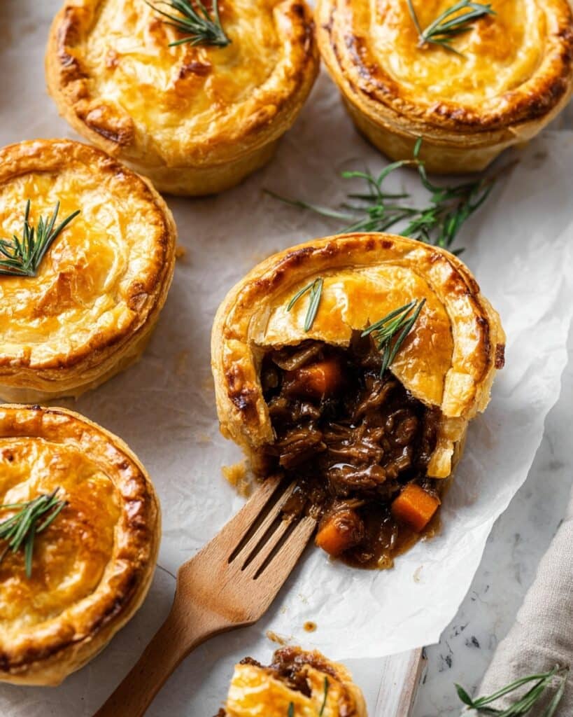 Hearty Lamb Pies with Rich Red Wine and Herb Filling Recipe