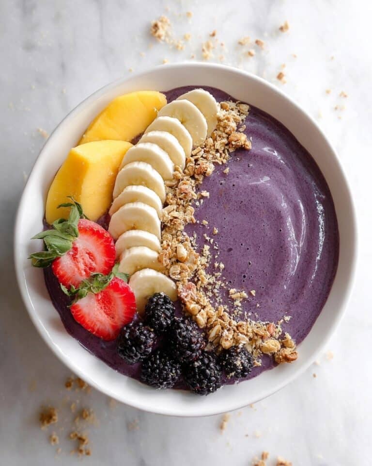Easy Homemade Acai Bowl with Fresh Fruit and Toppings Recipe