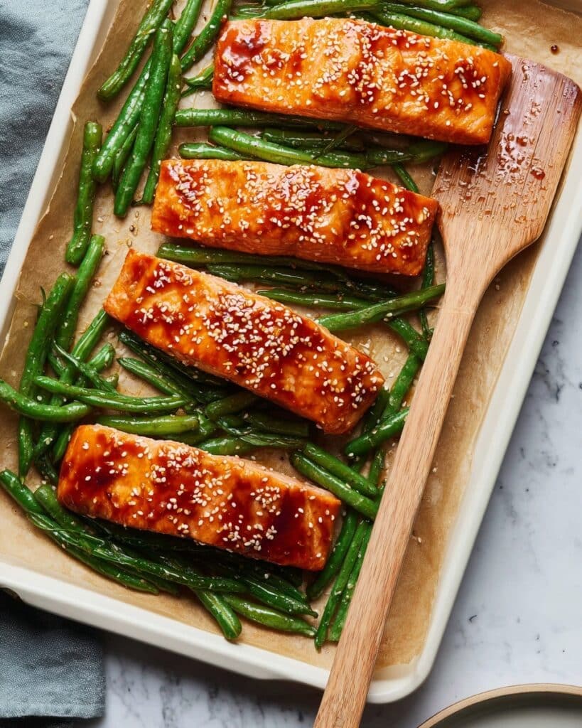 Sheet Pan Sesame Gochujang Salmon Recipe