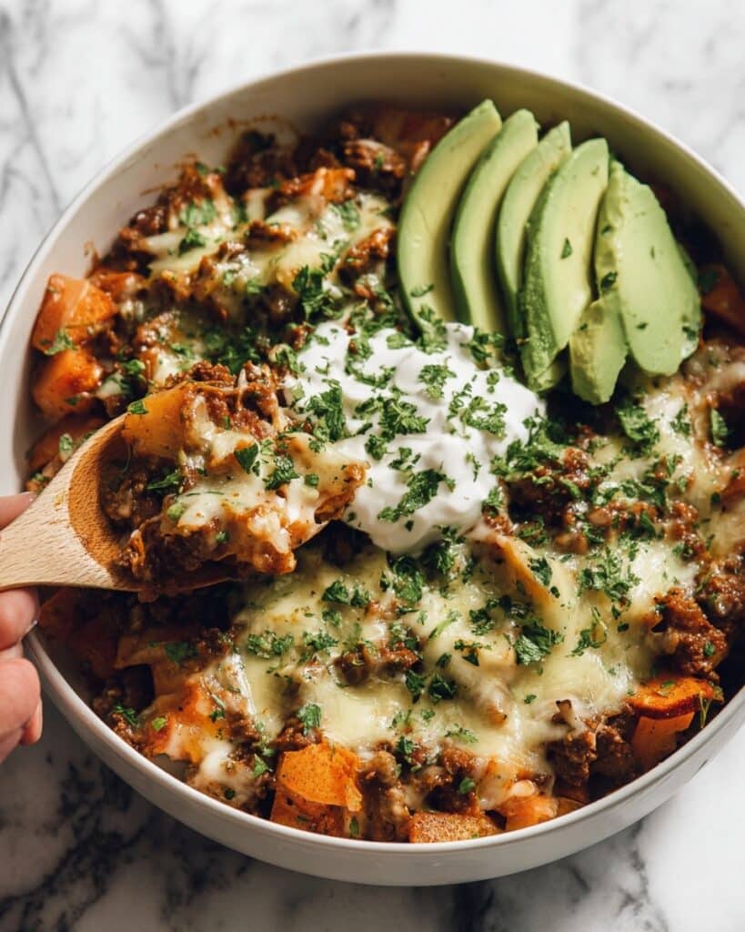 Ground Beef Enchilada Skillet {Paleo, Gluten-free} Recipe