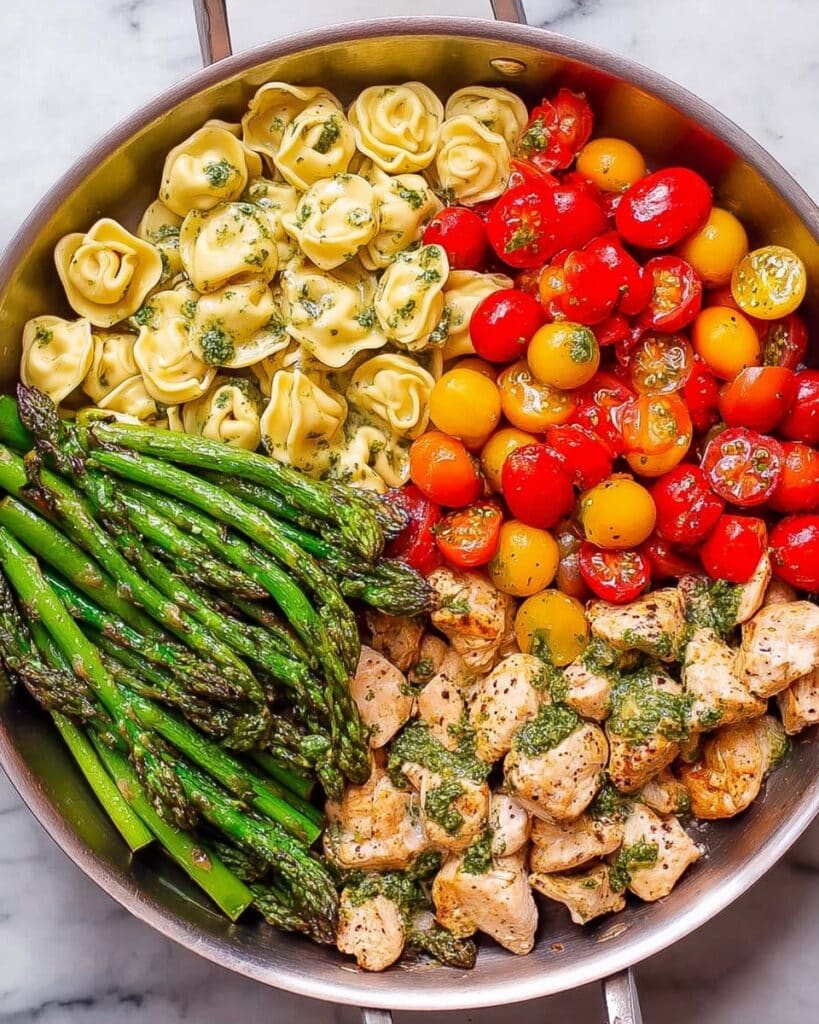 Pesto Chicken Tortellini with Veggies Recipe