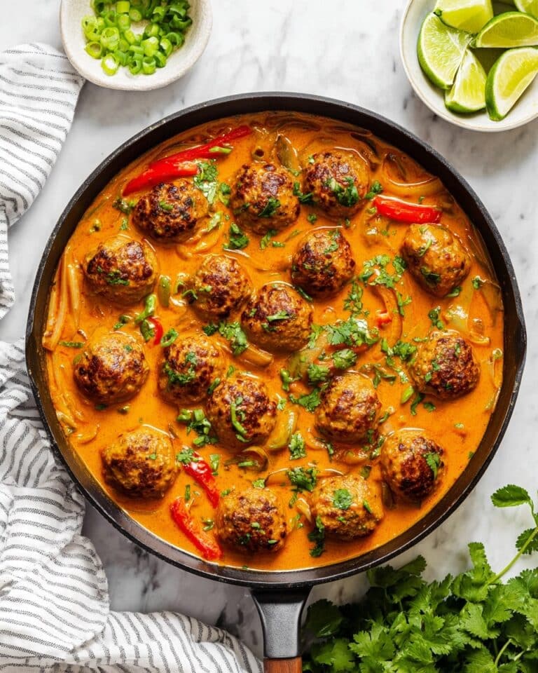 One-Pan Thai Chicken Meatballs Recipe