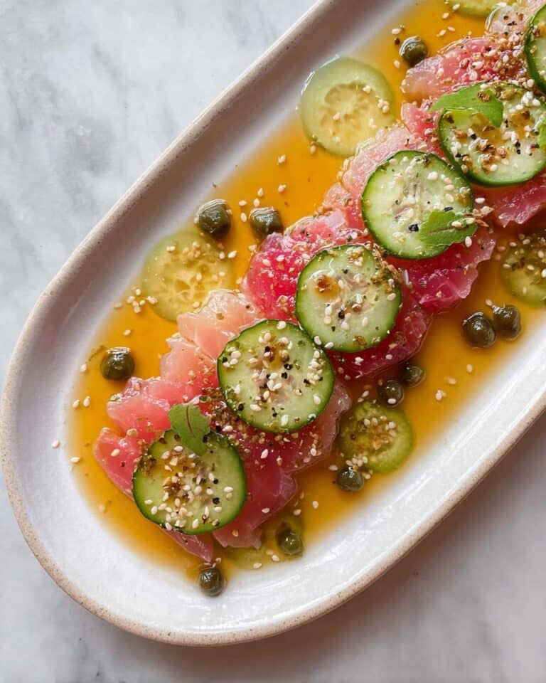 Tuna Crudo with Citrus Caper Vinaigrette Recipe