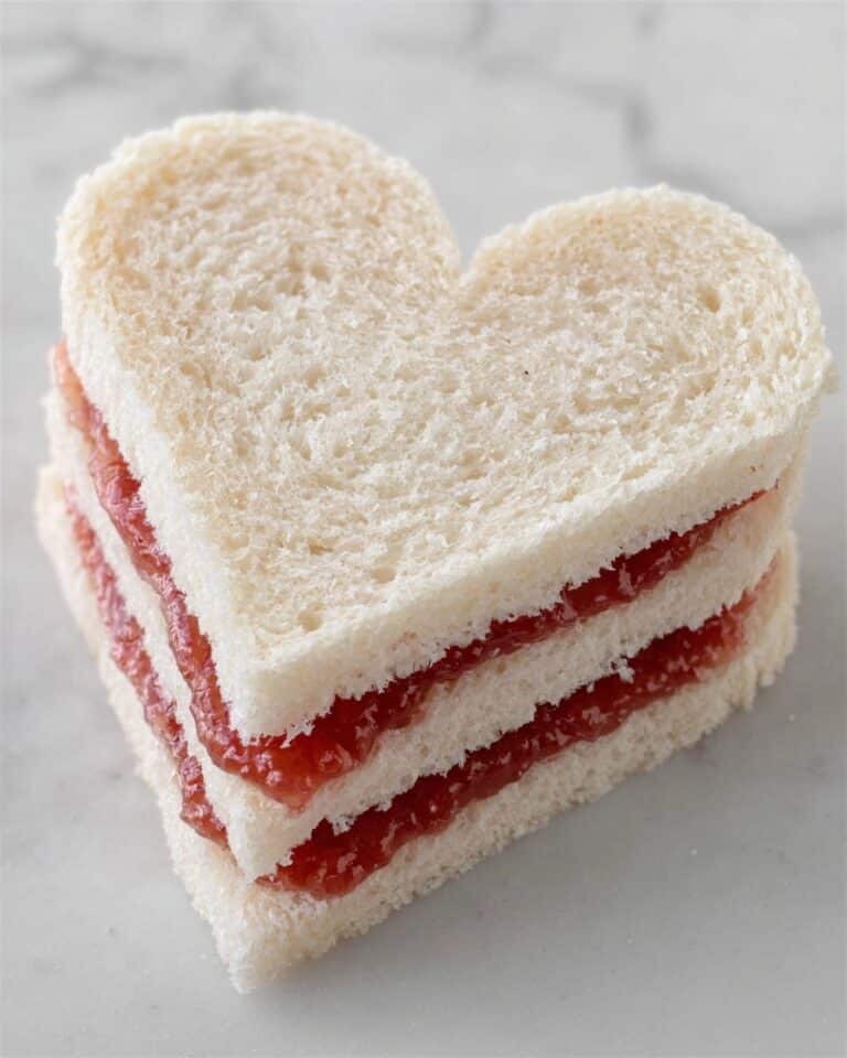 Strawberry Cream Cheese Heart Tea Sandwiches Recipe