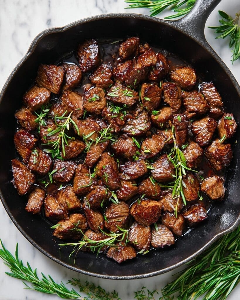 Buttery Garlic Steak Medallions Recipe