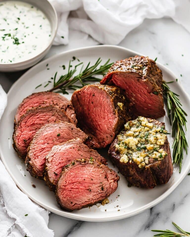 Herbed Garlic Butter Beef Tenderloin Roast Recipe