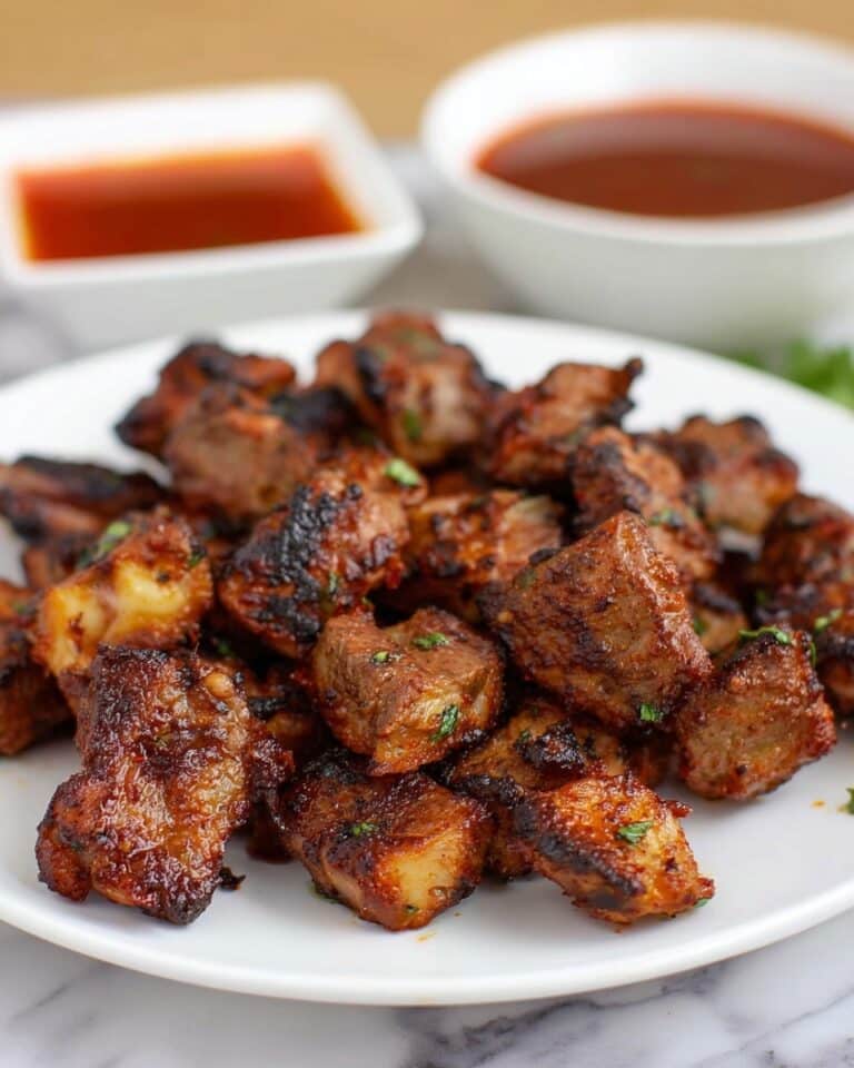 Air Fryer Chicken Bites with Sweet and Spicy Ketchup Glaze Recipe