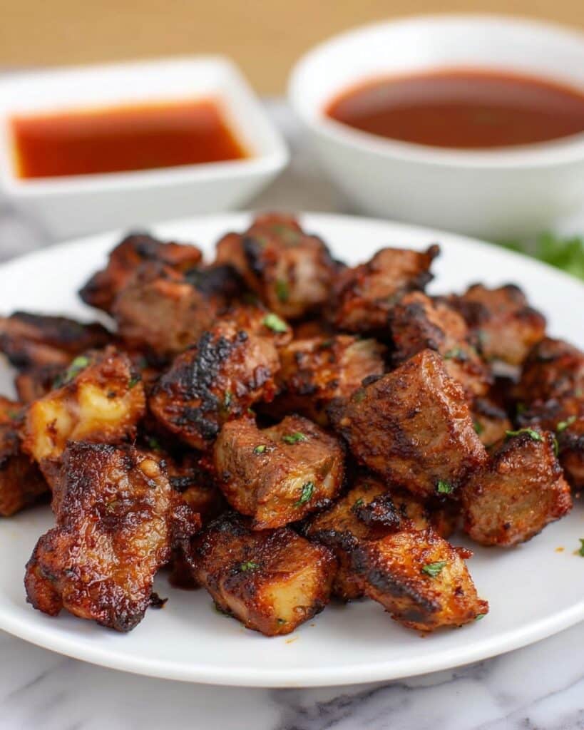Air Fryer Chicken Bites with Sweet and Spicy Ketchup Glaze Recipe
