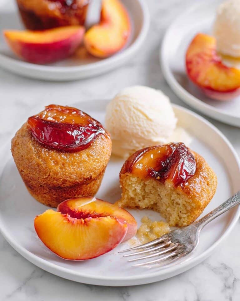 Peach Upside Down Mini Cakes Recipe