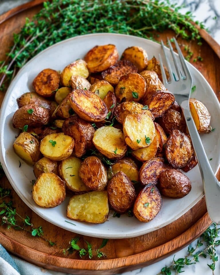 Oven Roasted Red Potatoes with Garlic, Herbs, and White Wine Vinegar Recipe