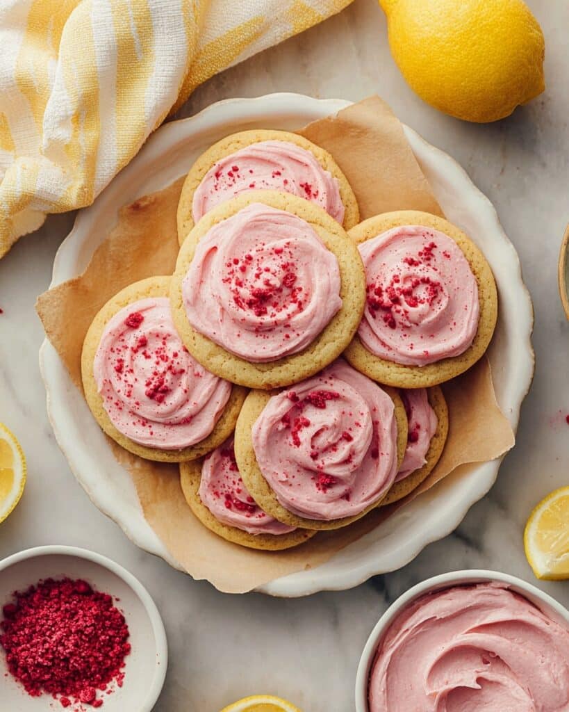 Lemon Sugar Cookies with Raspberry Frosting Recipe