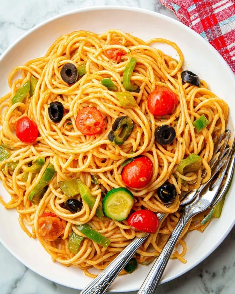 Zesty Spaghetti Pasta Salad Recipe
