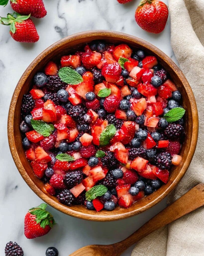 Berry Fresh Fruit Salad with Lime and Mint Recipe