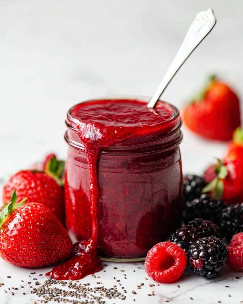Easy 10-Minute Chia Jam with Fresh or Frozen Berries Recipe