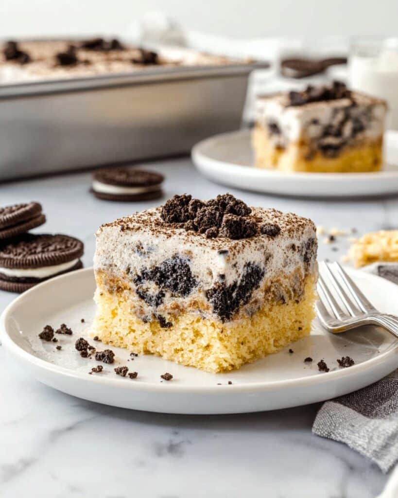 Oreo Cake with Vanilla Buttercream and Cookie Crumb Topping Recipe