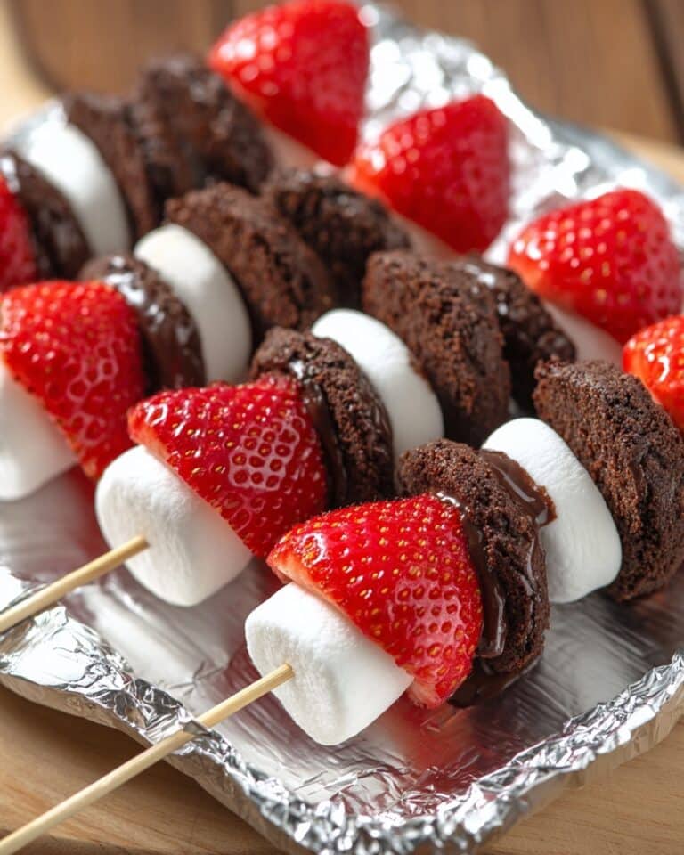 Strawberry Brownie Kabobs Recipe