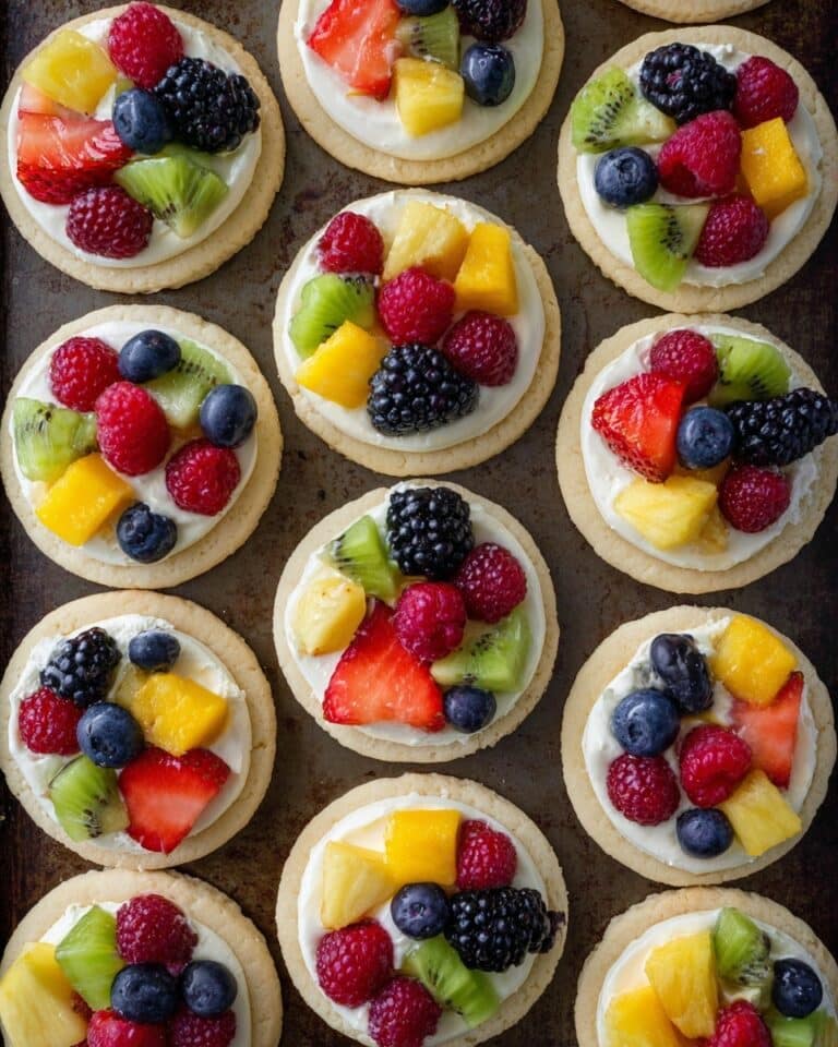 Sugar Cookie Fruit Pizzas (Chewy Version) Recipe