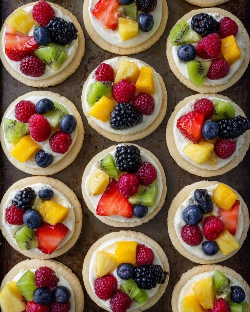 Sugar Cookie Fruit Pizzas (Chewy Version) Recipe