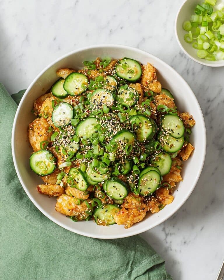 Crispy Rice Salad with Chicken and Cucumber Recipe
