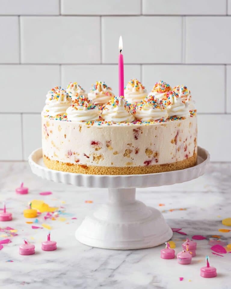 Birthday Cheesecake with Sprinkles Recipe