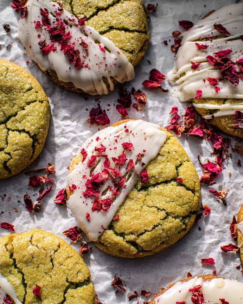White Chocolate Raspberry Swirled Pistachio Cookies Recipe