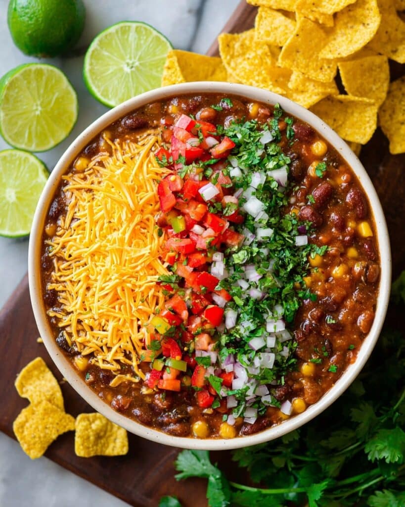 Slow Cooker Lentil Taco Chili Recipe