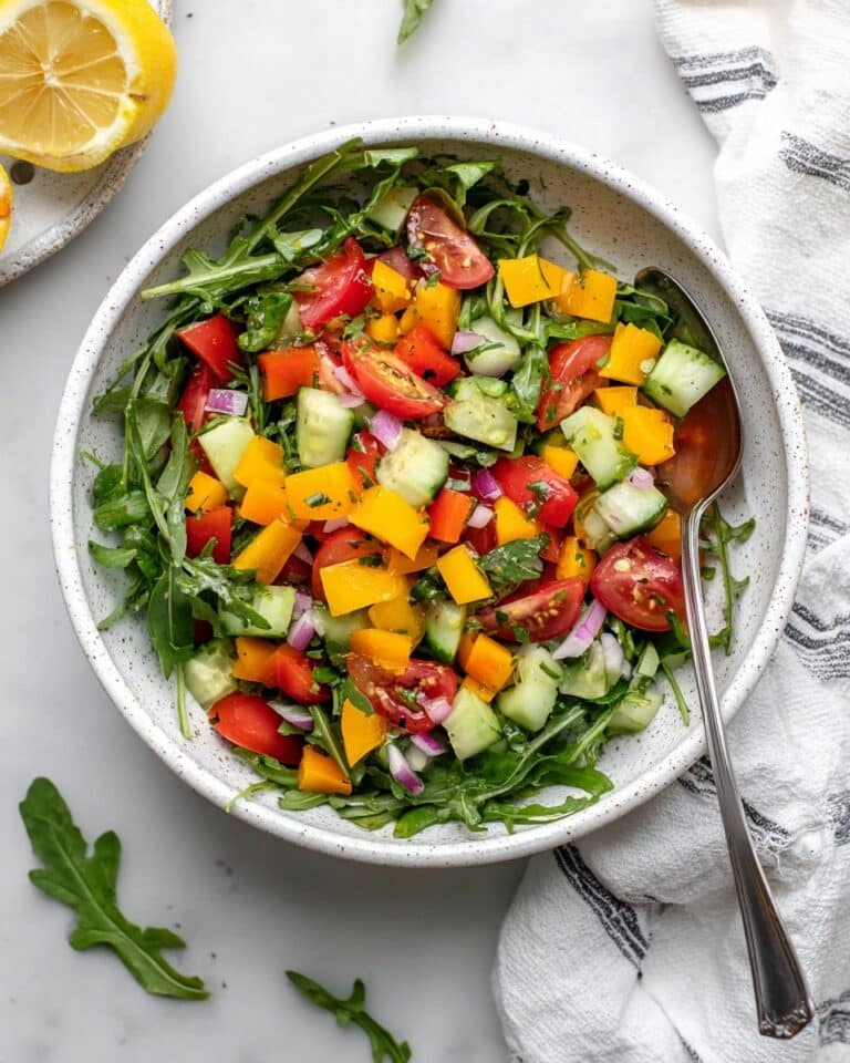 Chopped Vegetable Salad with Lemon-Dijon Dressing Recipe
