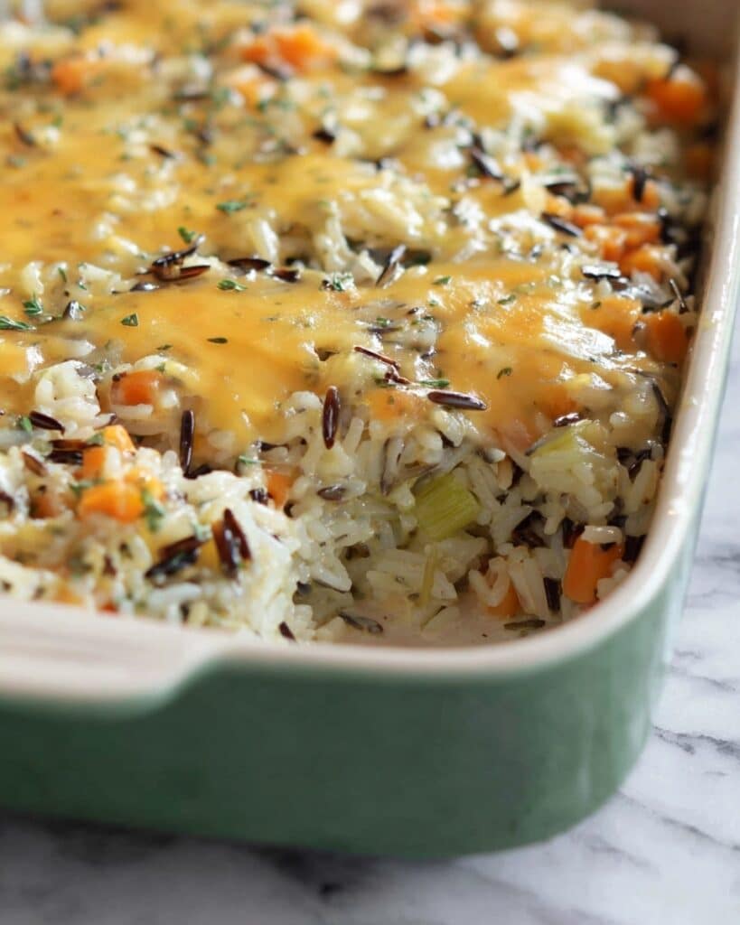 Cheesy Chicken and Wild Rice Casserole Recipe