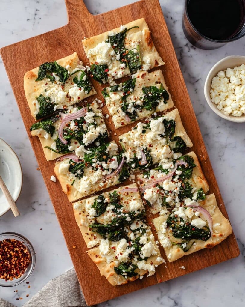 Spinach and Feta Flatbread Recipe