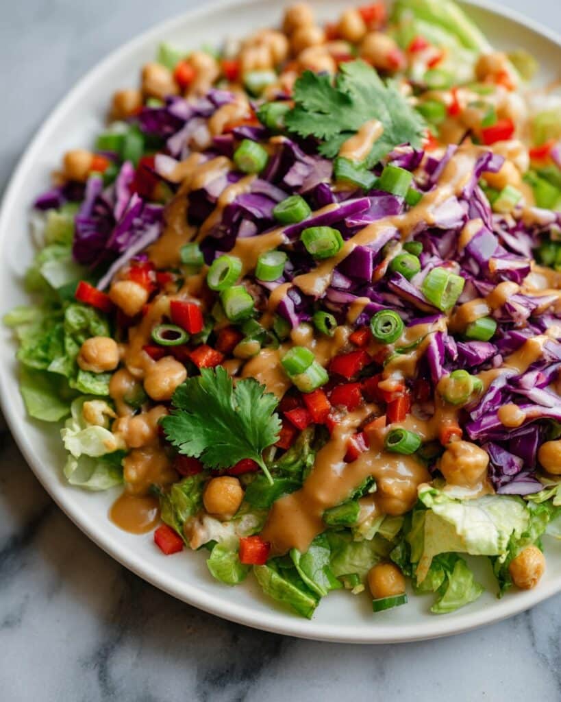 Thai Chickpea Salad with Peanut Dressing Recipe