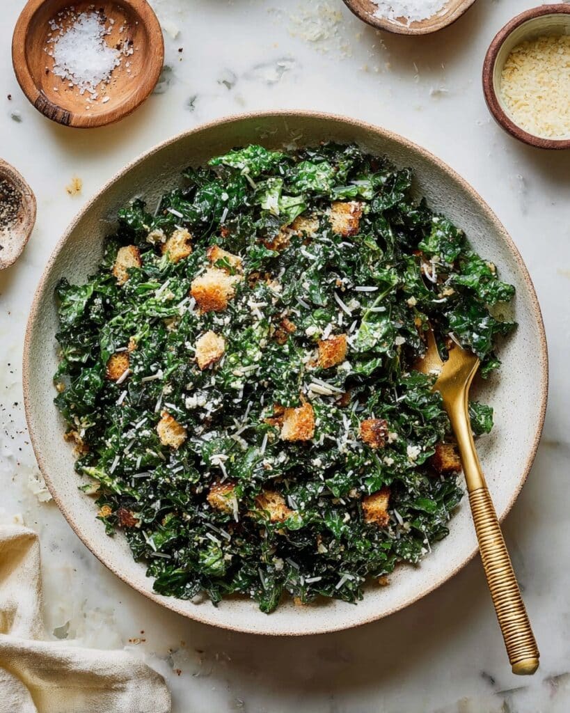 Lemony Parmesan Kale Salad Recipe