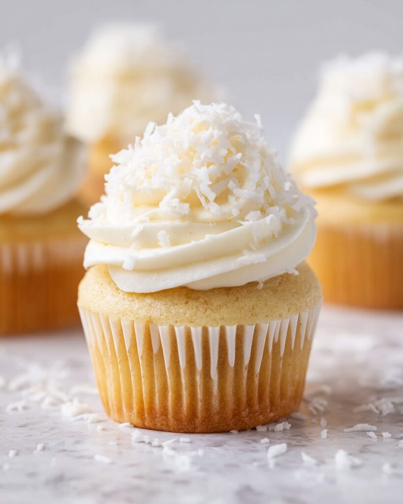 Coconut Cupcakes with Coconut Frosting Recipe