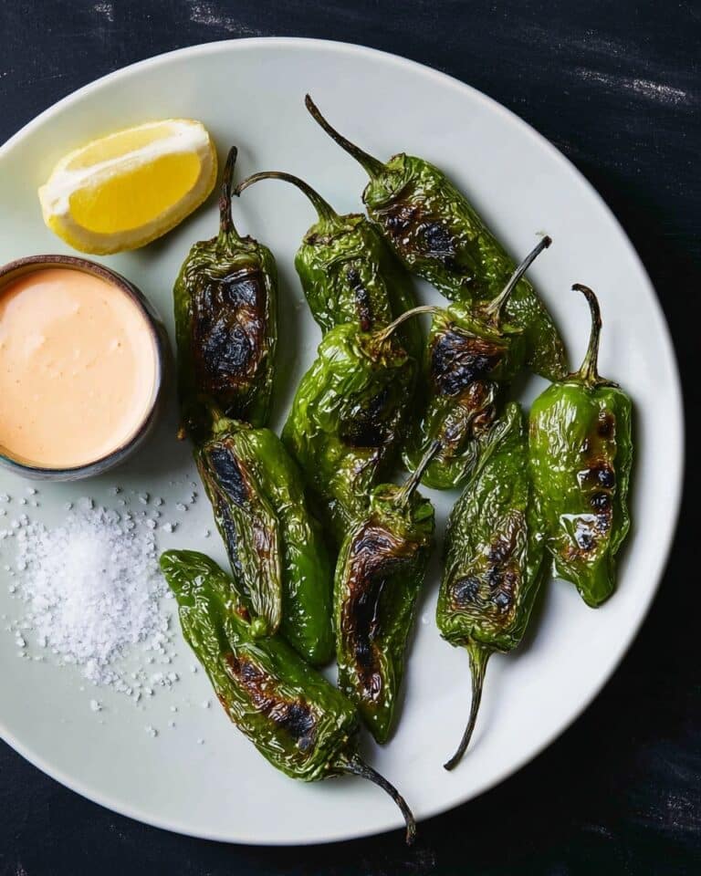 Blistered Shishito Peppers with Sriracha Aioli Recipe