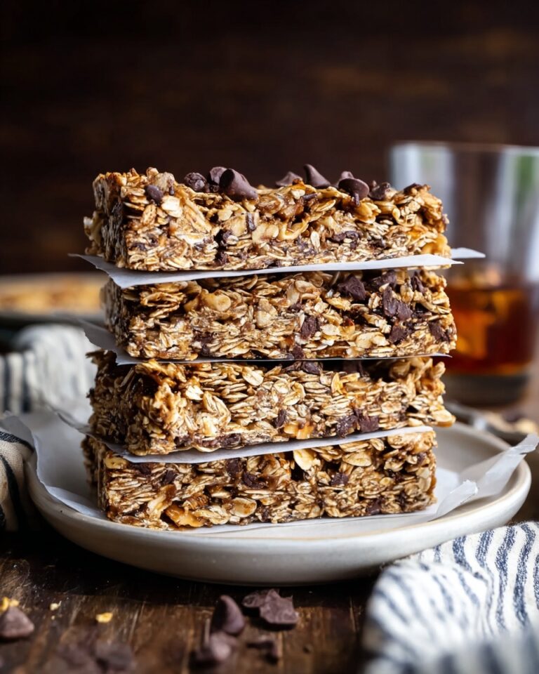No Bake Peanut Butter Oatmeal Bars with Chocolate Chips Recipe