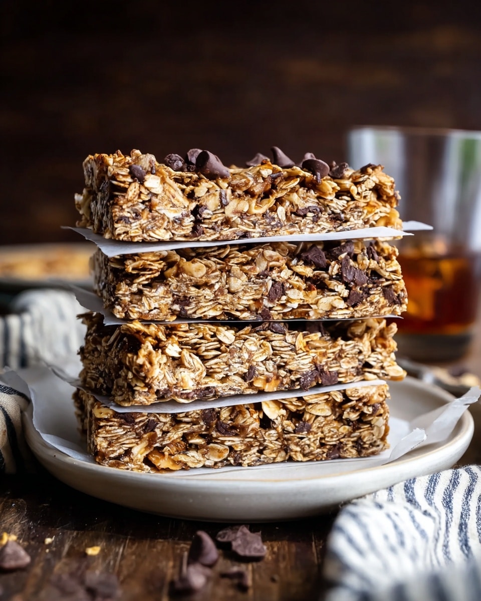 No Bake Peanut Butter Oatmeal Bars with Chocolate Chips – Easy & Delicious