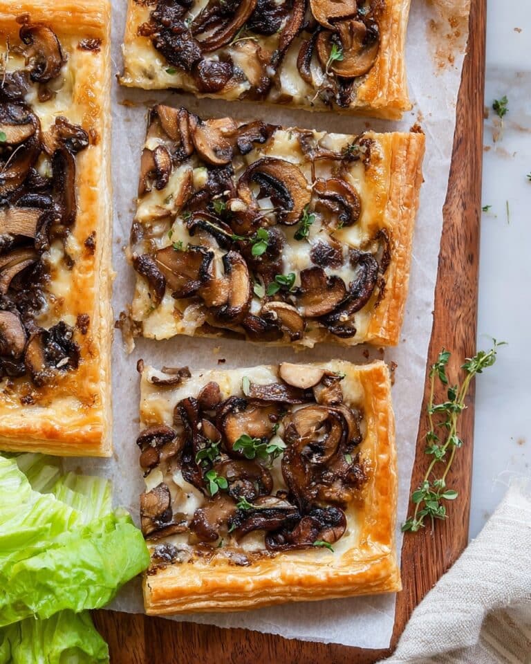 Mushroom Tart with Gruyère and Puff Pastry Recipe