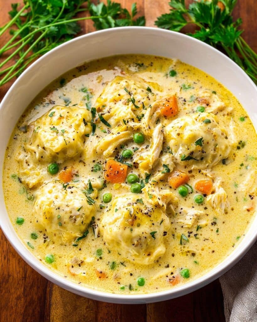 Chicken and Cheddar Sage Dumpling Soup Recipe