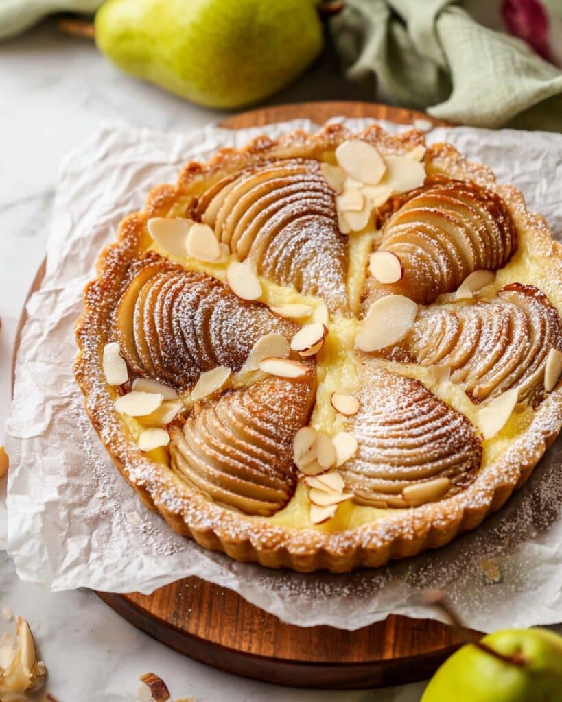 Pear Tart with Almond Filling and Ripe D’Anjou Pears Recipe