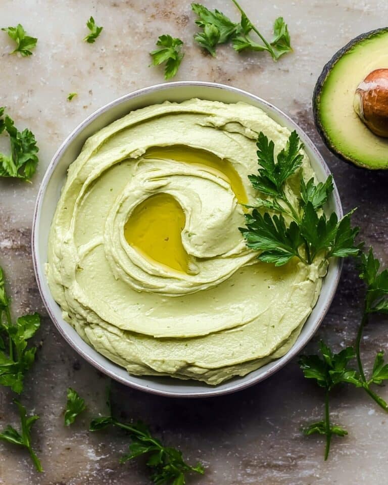 Creamy Avocado Hummus with Tahini and Cumin Recipe