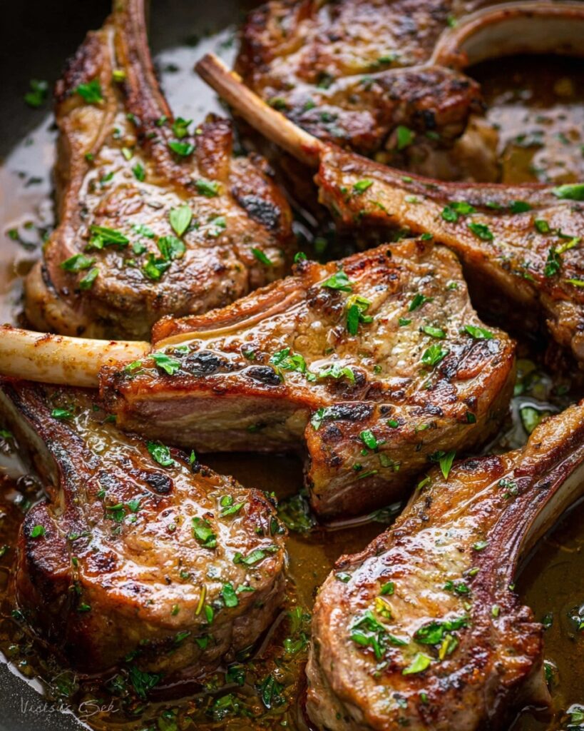 Garlic and Herb Crusted Lamb Chops Recipe