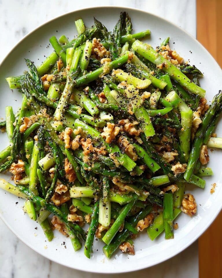Raw Asparagus Salad with Walnuts and Parmesan Recipe