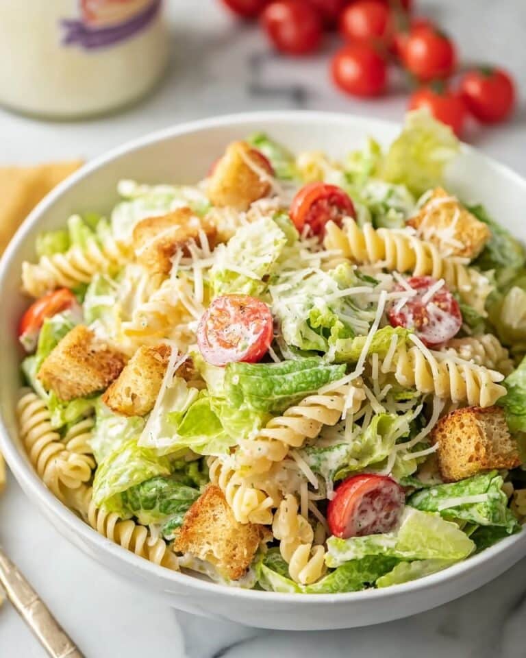 Caesar Pasta Salad with Avocado Recipe