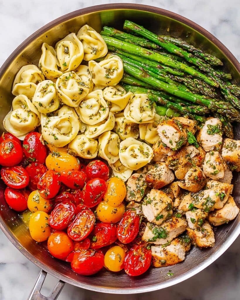Pesto Chicken Tortellini with Veggies Recipe