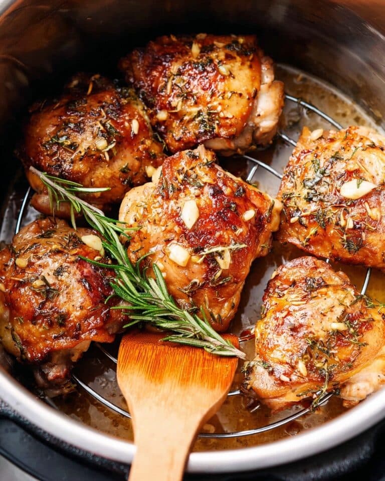 Instant Pot Chicken Thighs with Garlic Butter and Herbs Recipe