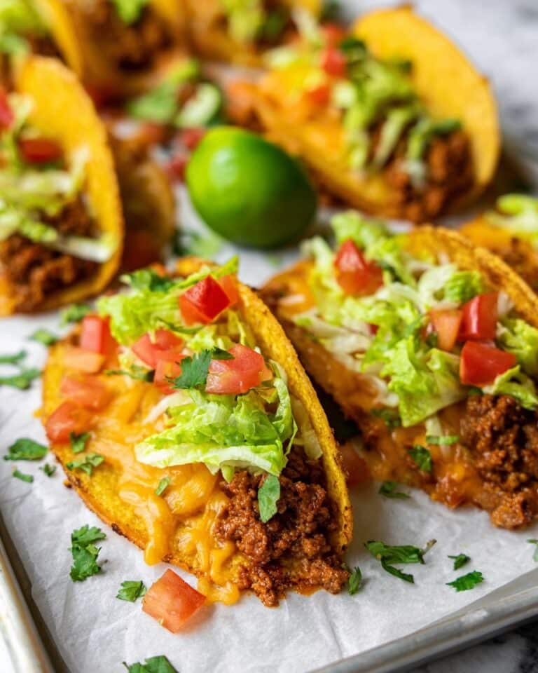 Crispy Cheesy Baked Chicken Tacos Recipe