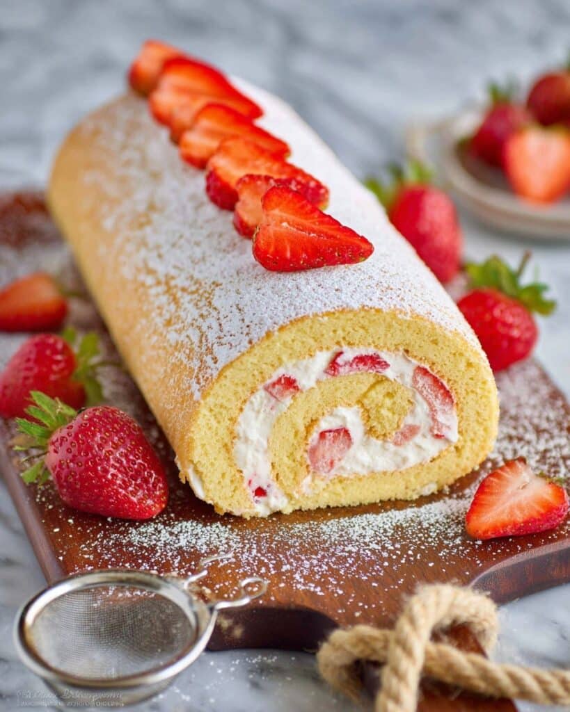 Strawberry Shortcake Cake Roll Recipe