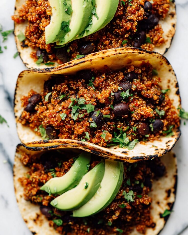 Black Bean Quinoa Tacos with Cilantro Lime Cashew Crema Recipe