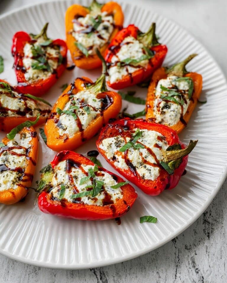 Roasted Goat Cheese Stuffed Mini Peppers Recipe